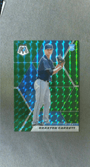 2021 Panini Mosaic Green Prizm #204 Braxton Garrett RC Marlins
